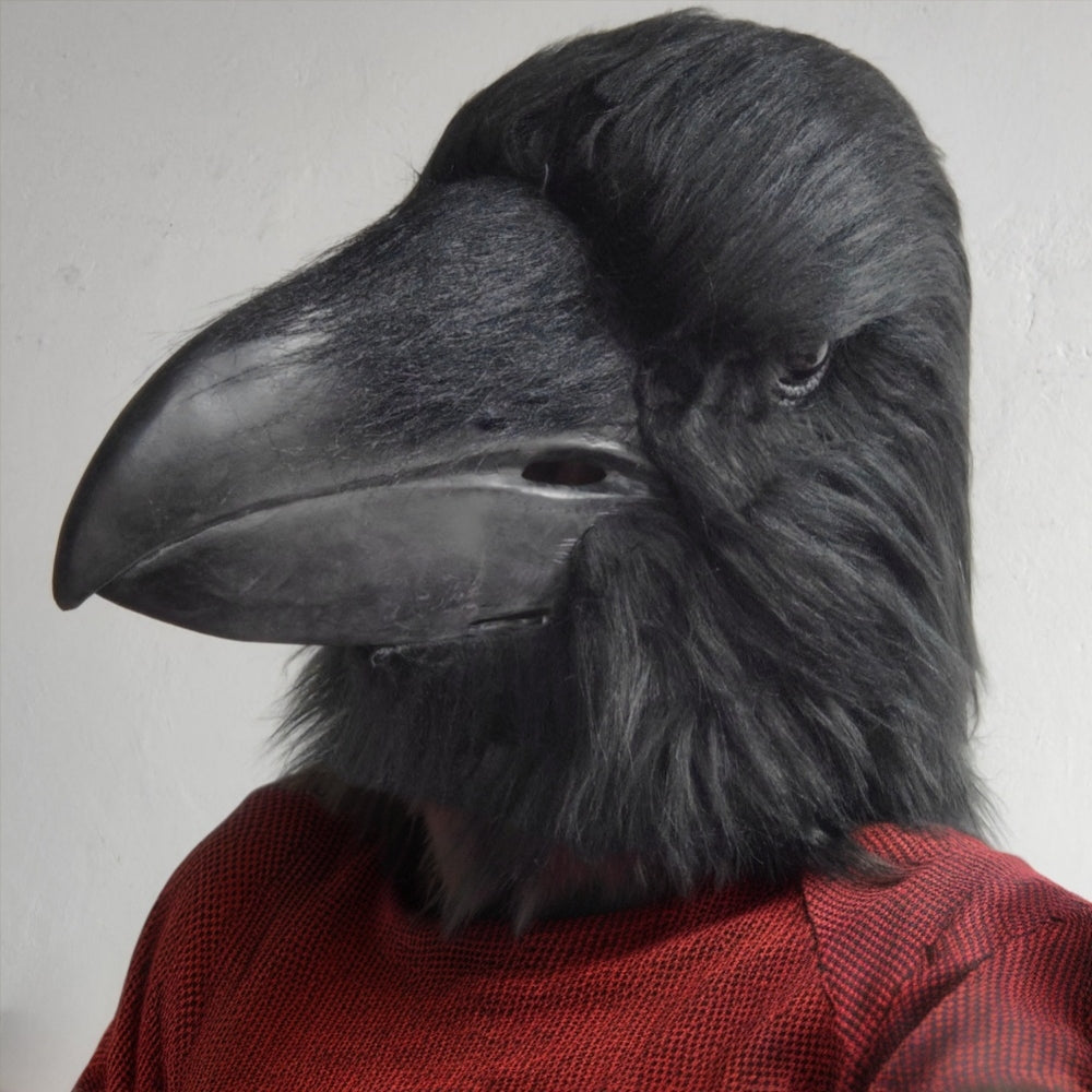 Funny Bird Mask Black Latex Cosplay Crow Masks Horror Beak Adult Halloween Cosplay Prop Fancy Dress Toys Masquerade Mask Joker Costume Accessory