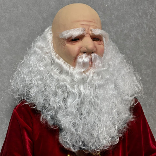 Adult Bald Santa Claus Mask Funny Christmas Holiday Handsome Old Man Gift for Men - Unique Holiday Costume Accessory