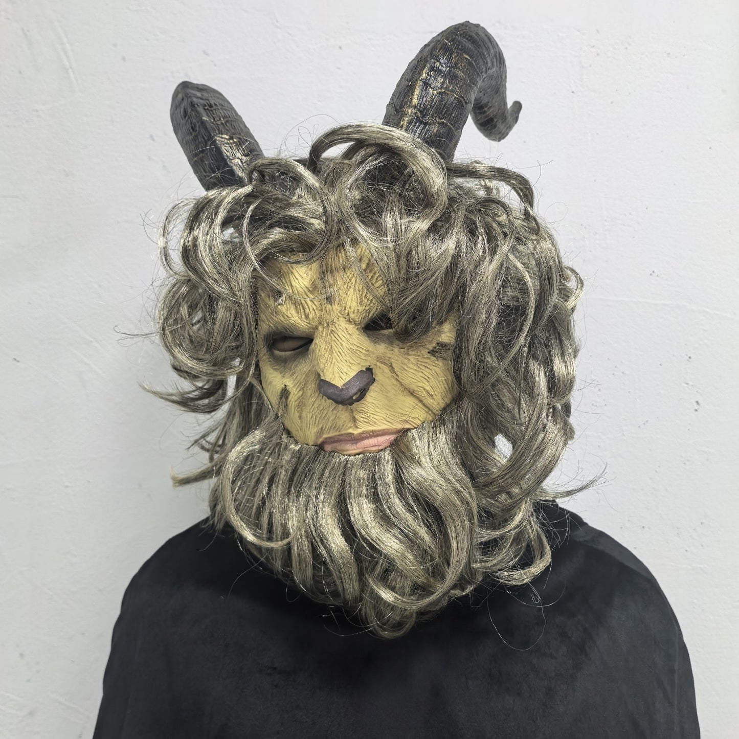 Adult Hairy Lion Animal Mask Wild Beast Rubber Face Mask for Halloween Beauty Cosplay Full Coverage Mask