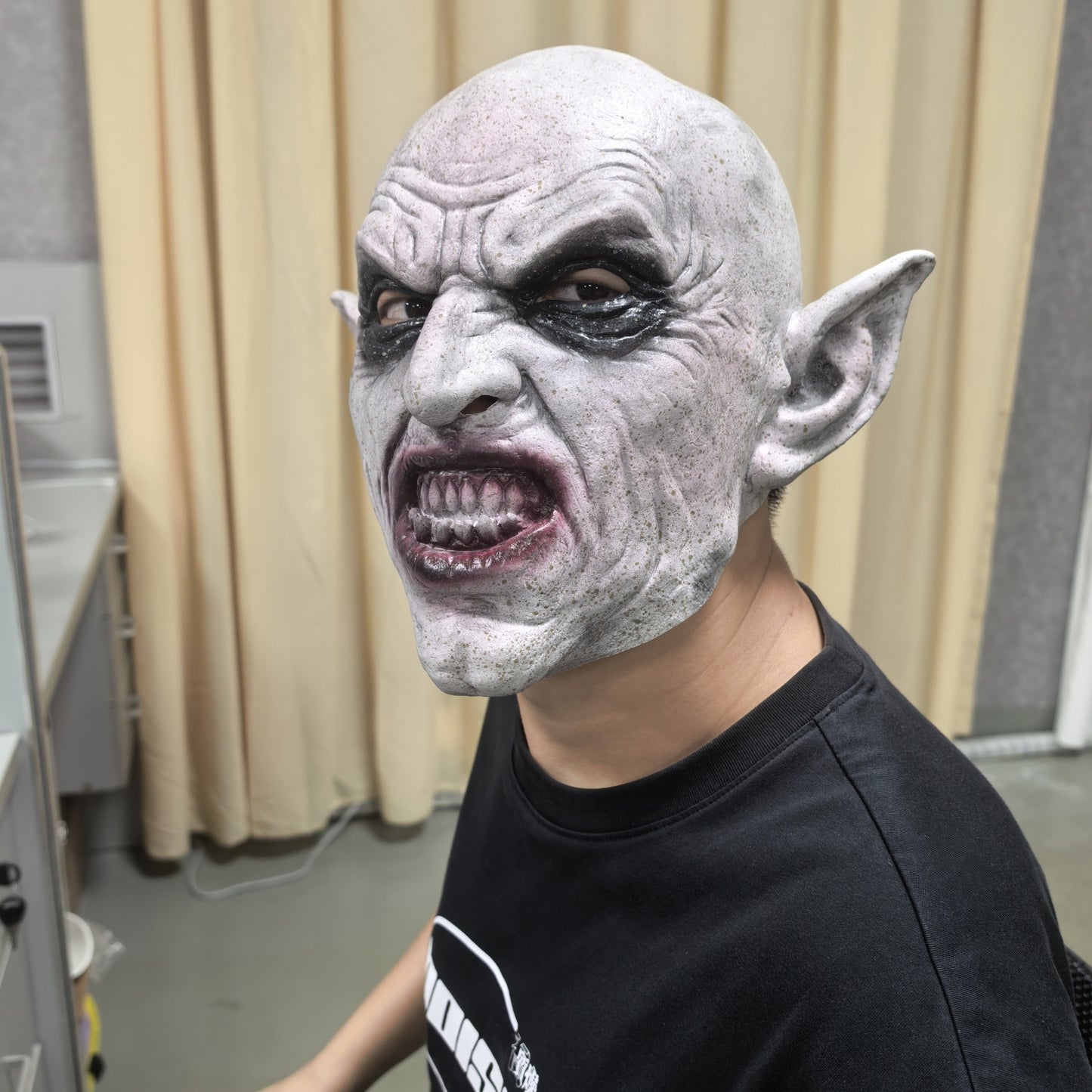 Nosferatu Grey Vampire Latex Scary Halloween Mask Terror Ghost Devil Mask Dance Party Scary Biochemical Alien Zombie Caps Mask