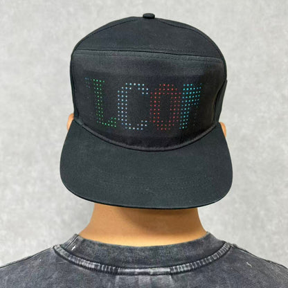 Black LED Baseball Cap Bluetooth Full Color Display Message Hat Novelty Party Costume Accessory Cool LED Hat