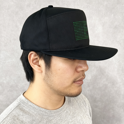 Black LED Baseball Cap Bluetooth Full Color Display Message Hat Novelty Party Costume Accessory Cool LED Hat