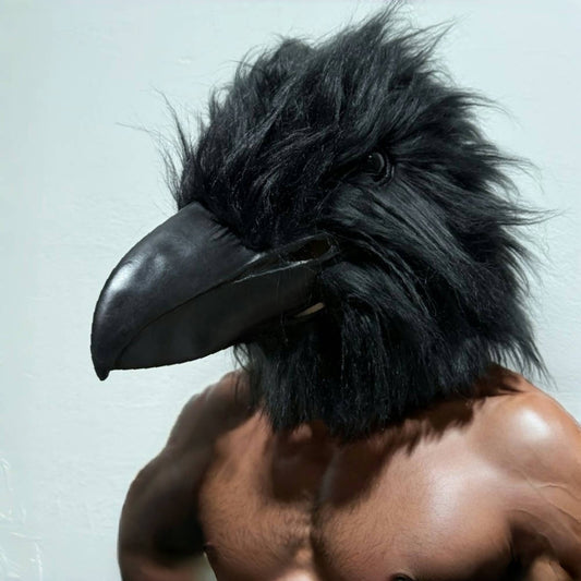 Funny Bird Mask Black Latex Cosplay Crow Masks Horror Beak Adult Halloween Cosplay Prop Fancy Dress Toys Masquerade Mask Joker Costume Accessory