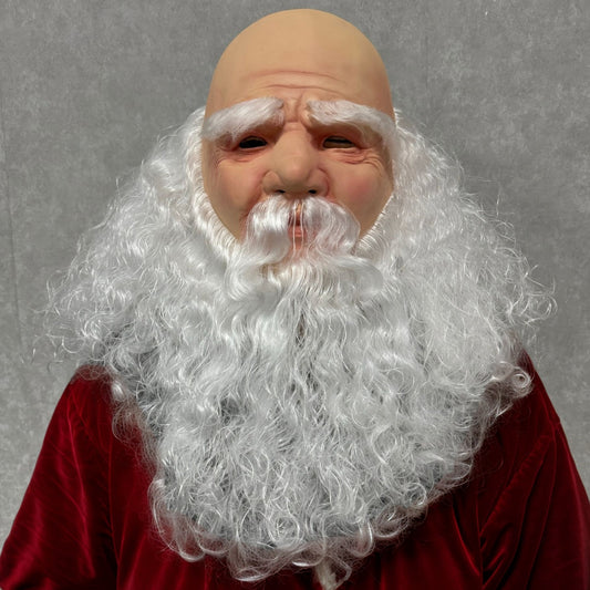 Adult Bald Santa Claus Mask Funny Christmas Holiday Handsome Old Man Gift for Men - Unique Holiday Costume Accessory