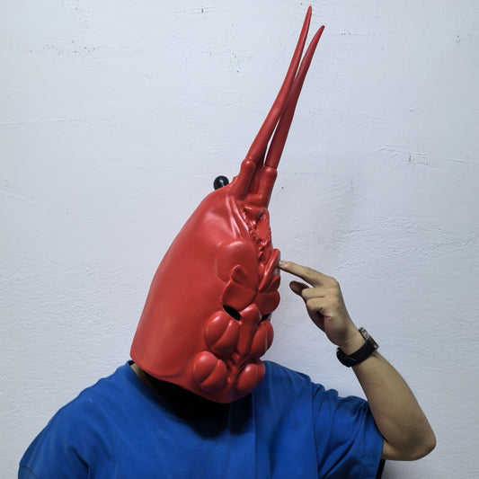 Adult Full Head Rubber Lobster Mask Crawfish Funny Party Cosplay Accessory Animal Mask for Grown-ups