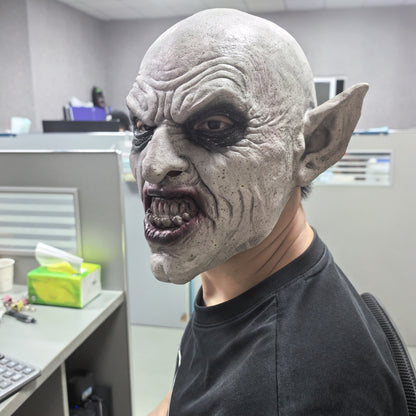 Nosferatu Grey Vampire Latex Scary Halloween Mask Terror Ghost Devil Mask Dance Party Scary Biochemical Alien Zombie Caps Mask