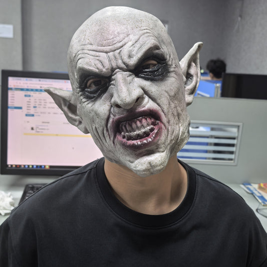 Nosferatu Grey Vampire Latex Scary Halloween Mask Terror Ghost Devil Mask Dance Party Scary Biochemical Alien Zombie Caps Mask