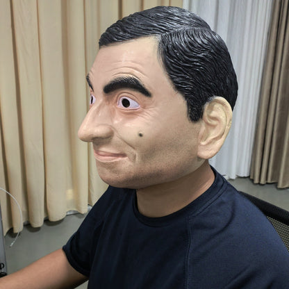 Unisex Mr Bean Cosplay Rubber Face Mask Streetwear Style Fashion Cover with Funny Human Design for Festivals And Parties