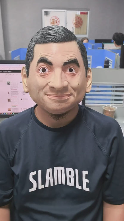 Unisex Mr Bean Cosplay Rubber Face Mask Streetwear Style Fashion Cover with Funny Human Design for Festivals And Parties